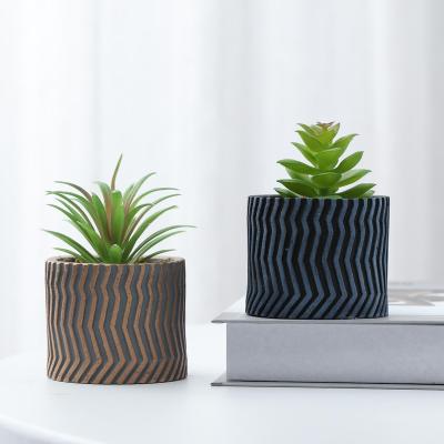 China China 2021 Hot Selling Indoor Home Pots Mini Cement Flowerpot Succulent Plant Artificial Garden Decoration for sale