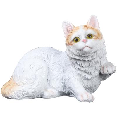 China Environmental Friendly Simulation Animal Ornaments Cat Home Office Living Room TV Cabinet Desktop Decoration for sale