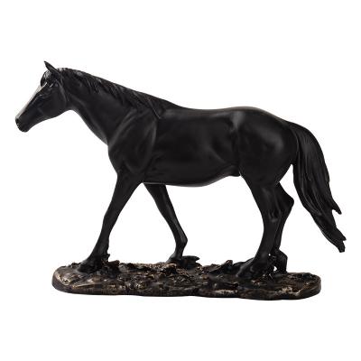 China Environmentally Friendly Stock Number Living Room Desktop Arts Horse Ornament Horse To Success Handwork Resin Figures Craft for sale