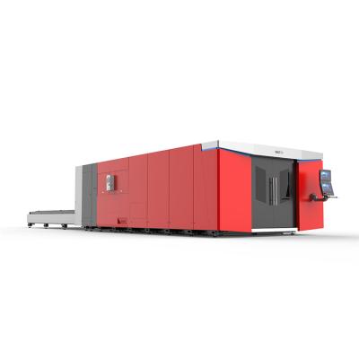 China Full Coverage Full-enclosed 3000 Watts 6KW Carbon Stainless Steel Fiber Cnc Metal Sheet Pipe Cutter Laser Cutting Machine for sale