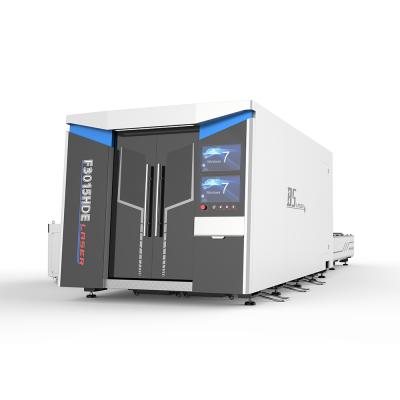 China Laser CUTTING new look baisheng laser cutting machine 1000w whole white ipg cnc laser fiber cutting machine wirh cover for sale