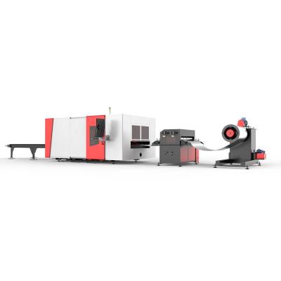 China SERVOMOTOR China Steel Coil Laser Cutting Machine With Leveling Straightening And Feeding For Coil Material for sale