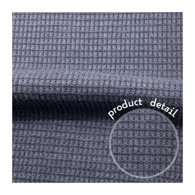 China Medium Weight Waffle Knit Fabric 60%COTTON 40%POLYESTER Piece Dye Customizable Designed Waffle Fabric With Regular Finish for sale