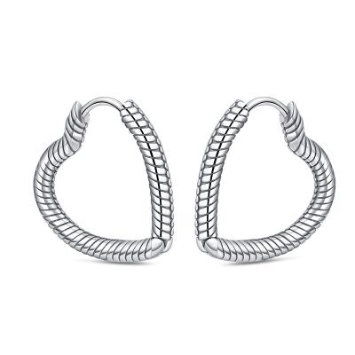 China Wholesale Retail Fashion S925 Sterling Silver Earrings Women Gift Heart Charms DIY Cute Classic Hot Soft Stud Earrings for sale