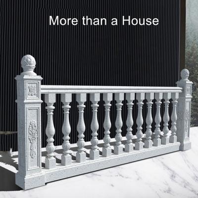 China 37in/94cm Plastic Injection Molding Cement Mold Easily Assembled Post Balustrade Concrete Classic Balcony Design Durable High Quality Mold for sale