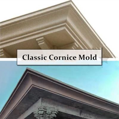 China 29cm/11.4in Contemporary ABS Cement Roof Skirt Wall Decoration Exterior Cornice Strong Plastic Concrete Gutter Mold Precast Cast In Place Mold for sale