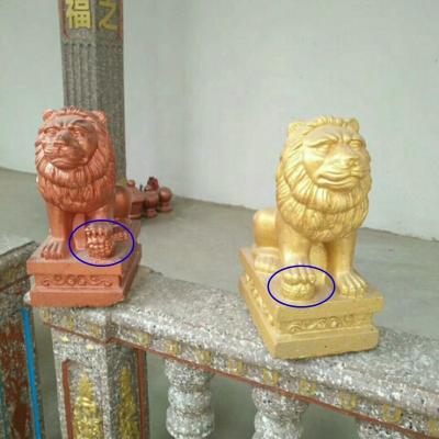 China Good Design Details Plastic Design Chinese Western Sculpture Concrete Cement Room Decoration Molds Vivid Lion Pairs Animal Statue Garden for sale