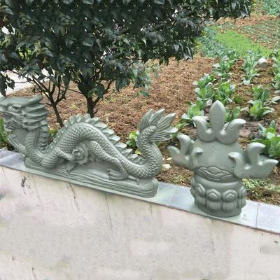 China Dragon Animal Statue Garden Sculpture Good Details 90cm/35.43in Chinese Vivid Design Plastic Cement Villa Room Wall Decoration Concrete Mold for sale