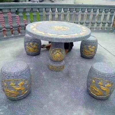 China Durable 39.37in/100cm Outdoor Reusable Garden Round Concrete Table Chair Mold Set Lotos Flower Desk Stool Papers Easy Build Mount for sale