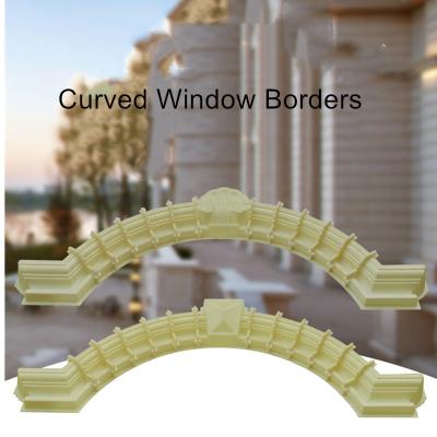 China Easily Assembled Plastic Concrete Molds For GRC Molded-In-Place Fixed Width Adjustable Curved Door Frame Ornament for sale