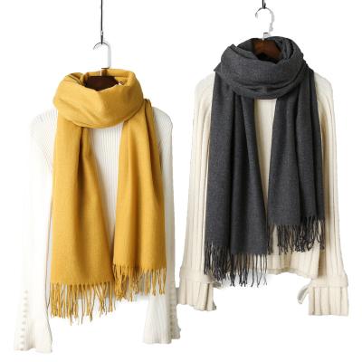 China Wholesale Classic 100% Classic Solid Color Cashmere Design Women Fashion Scarf Shawl for sale