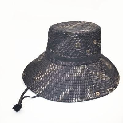 China Wholesale Custom Cotton Striped Fisherman Bucket Hats Fishing Bucket Hat With Custom Logo for sale