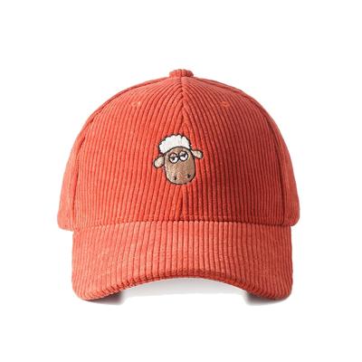 China JOINT Women Cotton Snapback Gorras Fashion Hat Male Cute Animals Corduroy Embroidery Baseball Cap Yarn Winter Sun Hats for sale