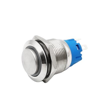 China Abei Key Metal High Switch Push Button 19mm 12V 24V Momentary Lamps Rest Latching Push Switch Diameter 19mm for sale