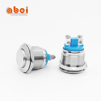 China High Key Gaming Games ABEI 19mm Doorbell Set Powers Waterproof Metal Push Button Switch Momentary Screw/Pin for sale