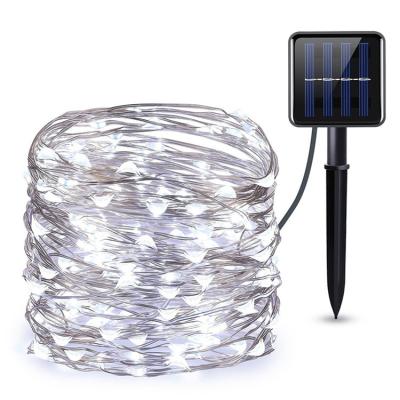 China Outdoor 22m Solar Powered LED String Lights 200 Super Bright LED Fairy Lights Waterproof Solar String for sale