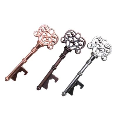 China China Wholesale Antique Wedding Favors Fake Key Bottle Opener Shape Brass Key Bottle Opener for sale