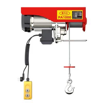 China PA1000 220v Hotels Wire Rope Hoist Mini Cable Electric Hoist 200kg-1000kg With Remote Control for sale