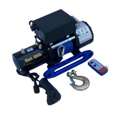 China New Product 6000lbs 2700kg 12v Professional Fast Speed ​​Self-rescue Professional Custom Electric Electric Winch for sale