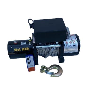 China New AUTO Winch Off-Road Vehicles Fiber Car Electric Worm Gear Winch 6000lbs 2700kg Electric Winch for sale