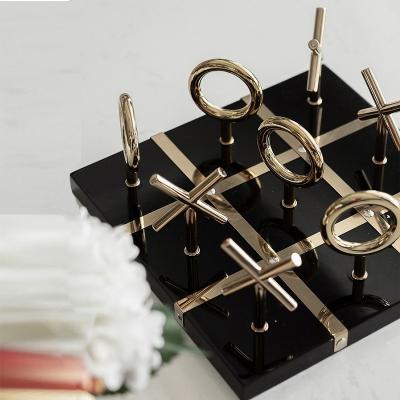 China stainless steel & New Style Wooden Game Set Decorative Xo Chess Board Premium Price for sale