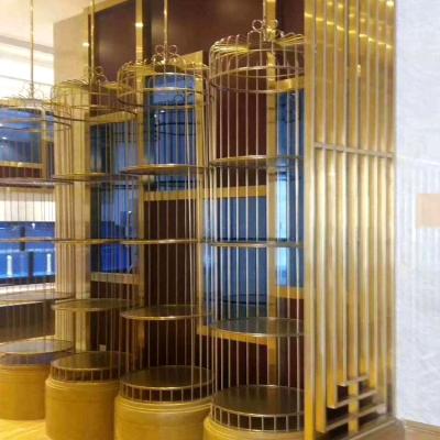 China Easily Assembled Easily Assembled Pvd Liner Stainless Steel Metal Partitions Screens Decorative for sale