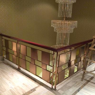 China New Style Modern Living Room Railings Stainless Railings Design Gold Stair Railing for sale