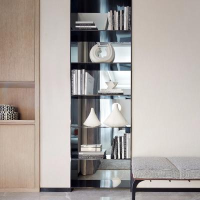 China Modern Luxury Built-in Living Room Display Cabinet Stainless Steel Wall Niche Built-in Cabinets for sale