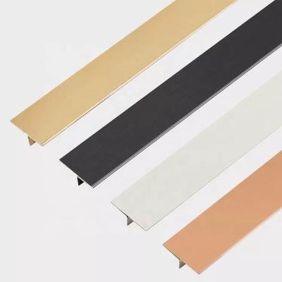 China Customized Modern Shape Decorative Polished Stainless Steel Tile Trim Metal Decor Trim Strips for sale