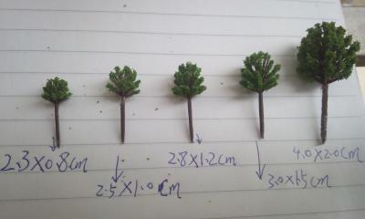 China miniature trees-model trees,1:500 miniature artifical trees, plastic trees,fake trees for sale