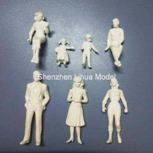 China 1:25 white figures----scale figure,architectural model people,scale people,G gauge people,ABS figures for sale