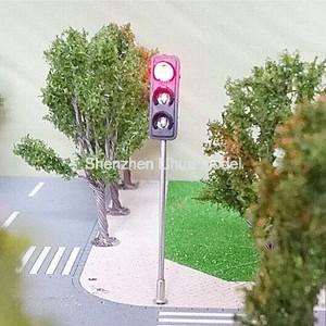 China model 1:87 Mini Traffic Light,3 aspect signal metal lamp post,model three aspect signal lights,HO guage traffic lights for sale