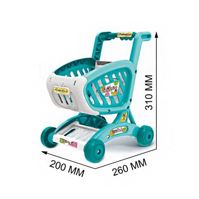 China Toy Hot Sale Funny Educational Kitchen Pretend Toy Mini Shopping Cart With Fruit Vegetable Toy Set Chinese DIY Education Toys For Children for sale