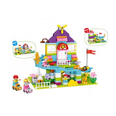 China Cheap Toy Wholesale Children's DIY 126PCS Jigsaw Puzzle Building Blocks Model Toys Wholesale Cheap Garden Path Building Made in China for sale