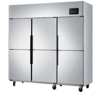 China 1500L Single-temperature commercial 6 doors freezing refridgerators and upright freezers for sale