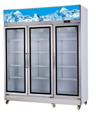 China Commercial Single-Temperature Glass Door Upright Freezer for sale