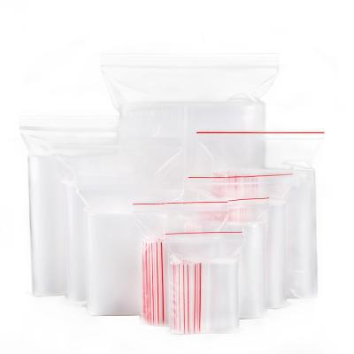 China Disposable FREE SHIPPING Transparent Plastic Reclosable Zipper Poly Bags With Resealable Lock Seal for sale