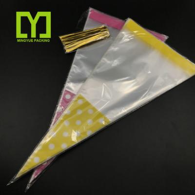 China Hot Sales Best Quality Disposable Opp Cellophane Plastic Triangle Cone Bag Poly Bag for sale