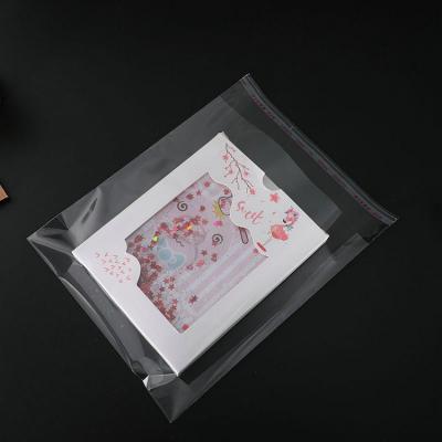 China Disposable Clear Self Adhesive Opp Transparent Plastic Bag Sealing Garments Packaging Poly Bag for sale