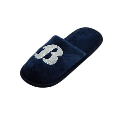 China Kids Thermal Comfortable Plush Home Slippers Letter B Indoor Children Slippers for sale