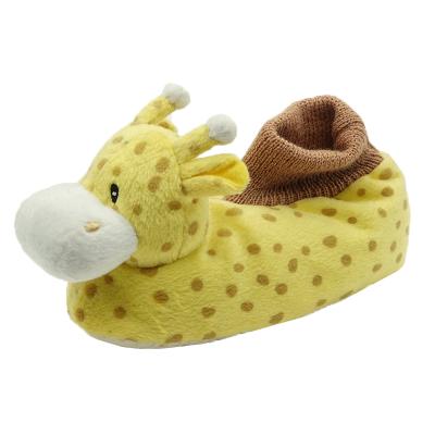 China Cartoon Light Cute Warm Winter Giraffe Baby Indoor Animal Shoes for sale