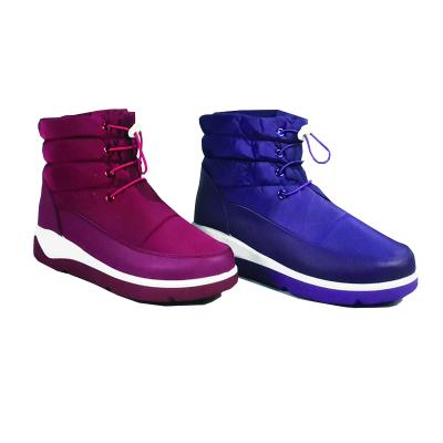 China Wholesale EVERGREEN Low Red Purple Lace Ankle Non Slip Durable Women Snow Boots for sale