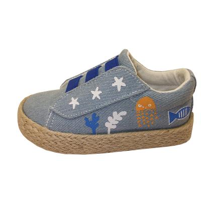 China Selling Denim Warm Breathable Upper Elastic Cozy Kids Casual Canvas Shoes Slip On Shoe for sale