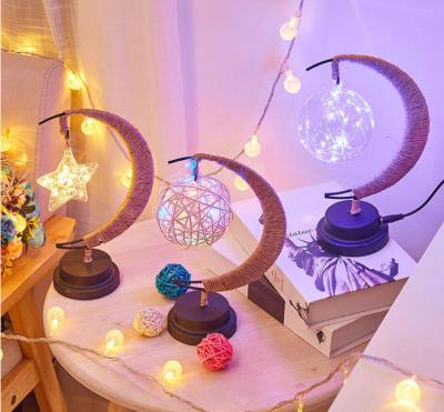 China Modern Creative Decorative Star Moon Lamp Led Kids Night Light Christmas Lamp Birthday Party Decor For Yard for sale