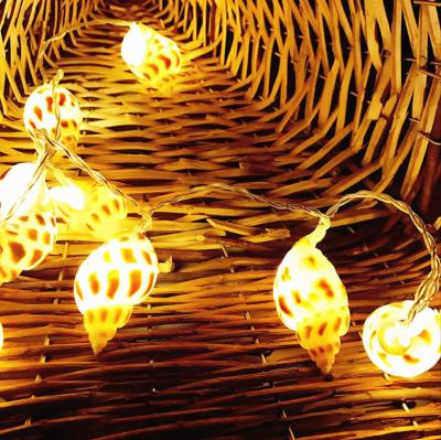 China Solar Led Conch Shell String Lights Night Outdoor Decorative Outdoor Waterproof Holiday Home Decor String Lights Indoor Decoration Lamp String Lights for sale