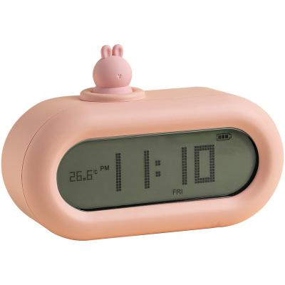 China Traditional Cute Bedroom Alarm Clock Light Lamp Bedside USB Multifunctional Alarm Clock for sale