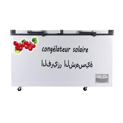 China Low Energy Consumption 500L Horizontal Chest Lab Freezer With 24v Power for sale