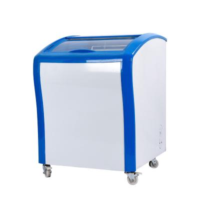 China 150L Single-temperature Solar Power Island Commercial Application Ice Cream Freezer for sale