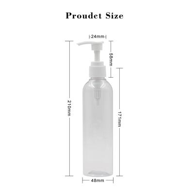 China Durable Hot Sale 250ml PET Transparent Lotion Bottle With Lotion Pump for sale