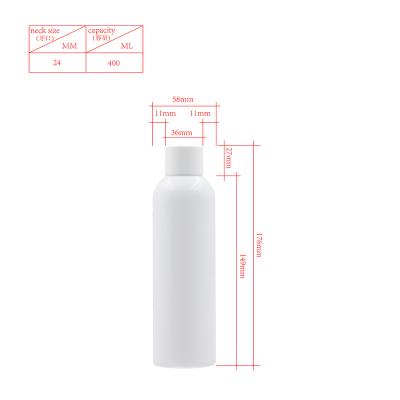 China Smooth Facial Packaging 400ml Screw Cap Lotion Bottle Cosmetic Packaging Plastic Products for sale